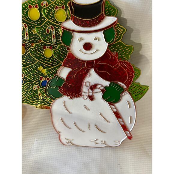 Vintage Christmas Suncatchers Lot (8) Santa Reindeer Plastic Window Hanging 9" - Picture 3 of 7